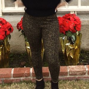 Zara Suede Cheetah Leggings